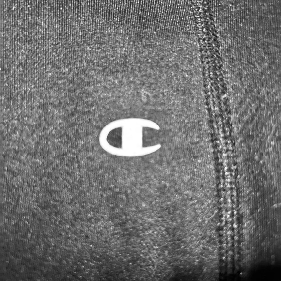 Champion Black Leggings Women
Size XS  White C Logo
Stretch High Rise Crop - Picture 5 of 5